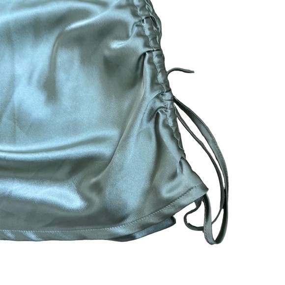 Pretty Green Satin Dress Size Small Homecoming Party Evening Cocktail - Picture 5 of 11